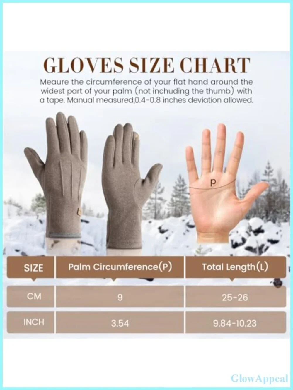 Women's Winter Gloves 3-Pack Touch Screen Windproof Fleece Lined
